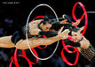 The group fro Poland perform a risky move during their routine at the 2011 World Rhythmic Gymnastics Championships.