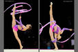 Frankie Jones (Great Britain) competing with Ribbon at the World Rhythmic Gymnastics Championships in Montpellier.