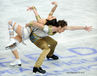 Nathalie Pechalat and Fabian Bourzat competing in the ice dance event at the 2012 European Figure Skating Championships at the Motorpoint Arena in Sheffield UK January 23rd to 29th.