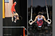 Yusuke Saito (Japan) competing on High Bar at the 2012 FIG World Cup in the Emirates Arena Glasgow December 8th